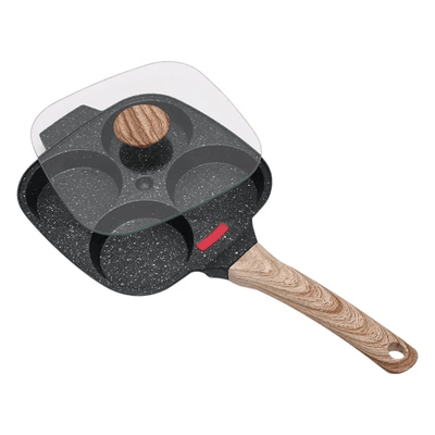 Nonstick 4-Cup Egg Frying Pan with Lid - Design Inn